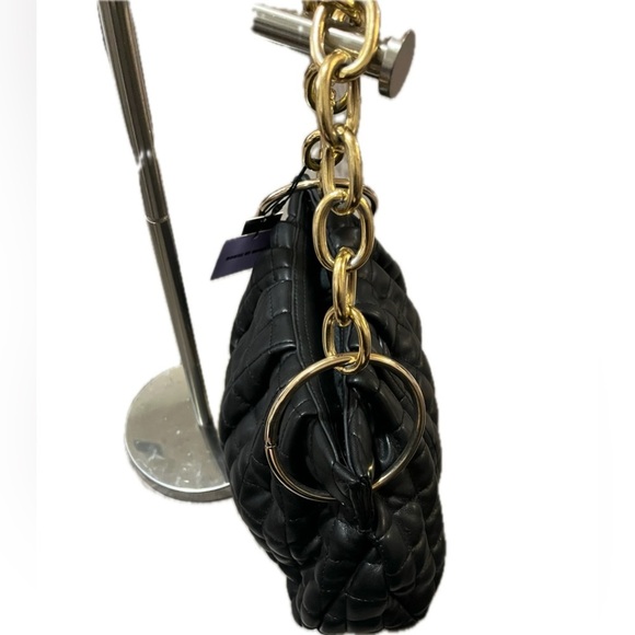 House of Want Chill Framed Clutch Vegan Leather, Black Quilt - Picture 2 of 12